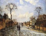 Camille Pissarro The Road to Louveciennes Norge oil painting reproduction